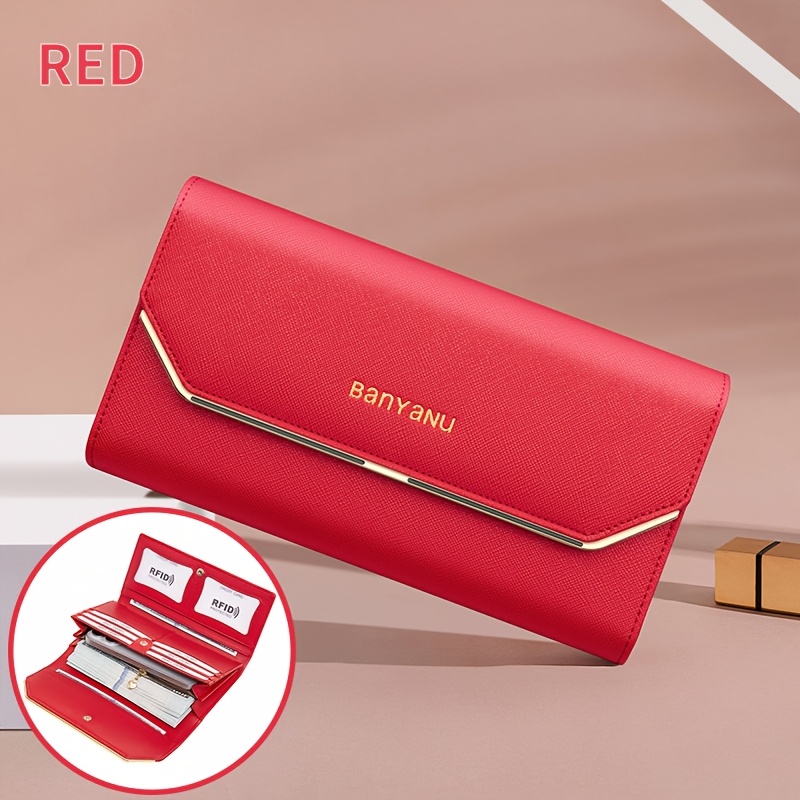 Banyanu Women's Wallet, Rfid Blocking Long Wallet With Card Holder, Large Capacity, Birthday Gift/holiday Gift, Card Slots