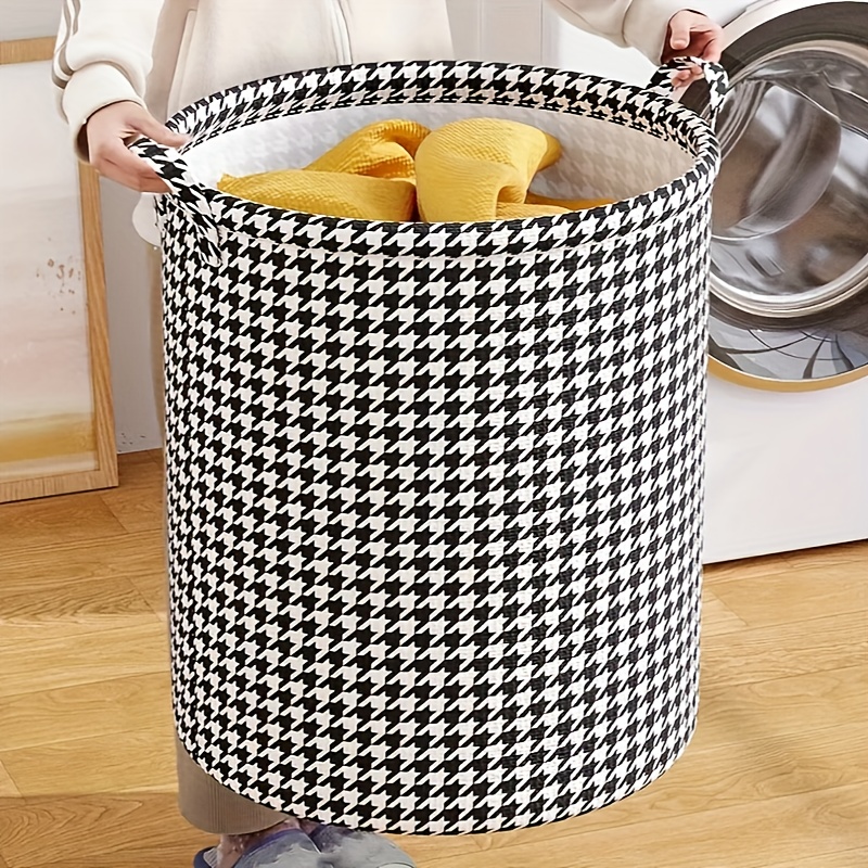 

1pc Panier à Linge Pliable avec Poignée - Panier de Rangement en Tissu Moderne, Convient pour de Bain, et le Tri des Vêtements Sales