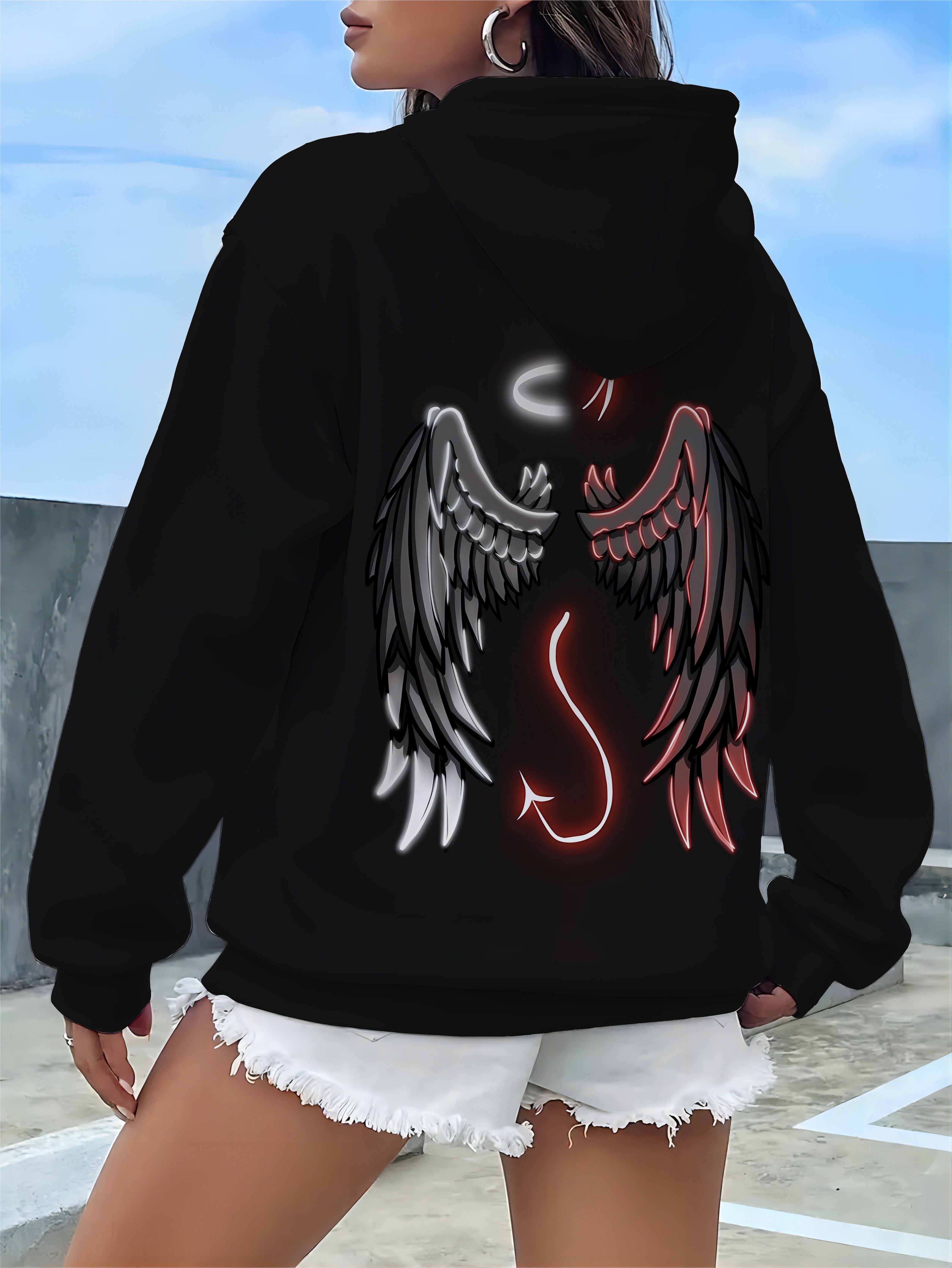 Wings Hoodie sold on Temu United States