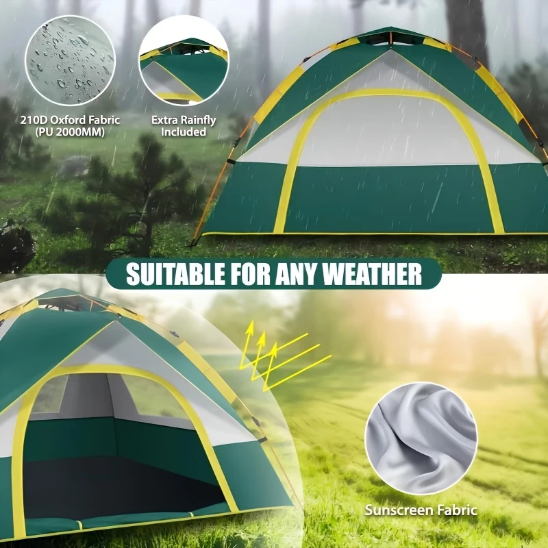 Automatic Instant Setup Camping Tent - 3-4 Person Capacity – detail 10