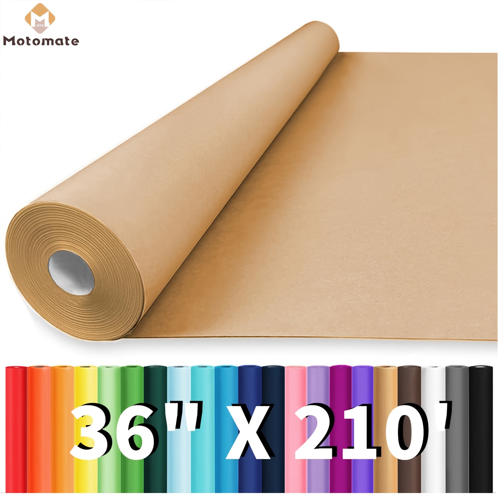 

Brown Kraft Paper Roll 36" X 2520' - Versatile Craft & Wrapping Paper For Bulletin Boards, Art Projects, Bouquets, Table Covers, Posters, Packing & Moving Supplies, 70gsm, 55lb