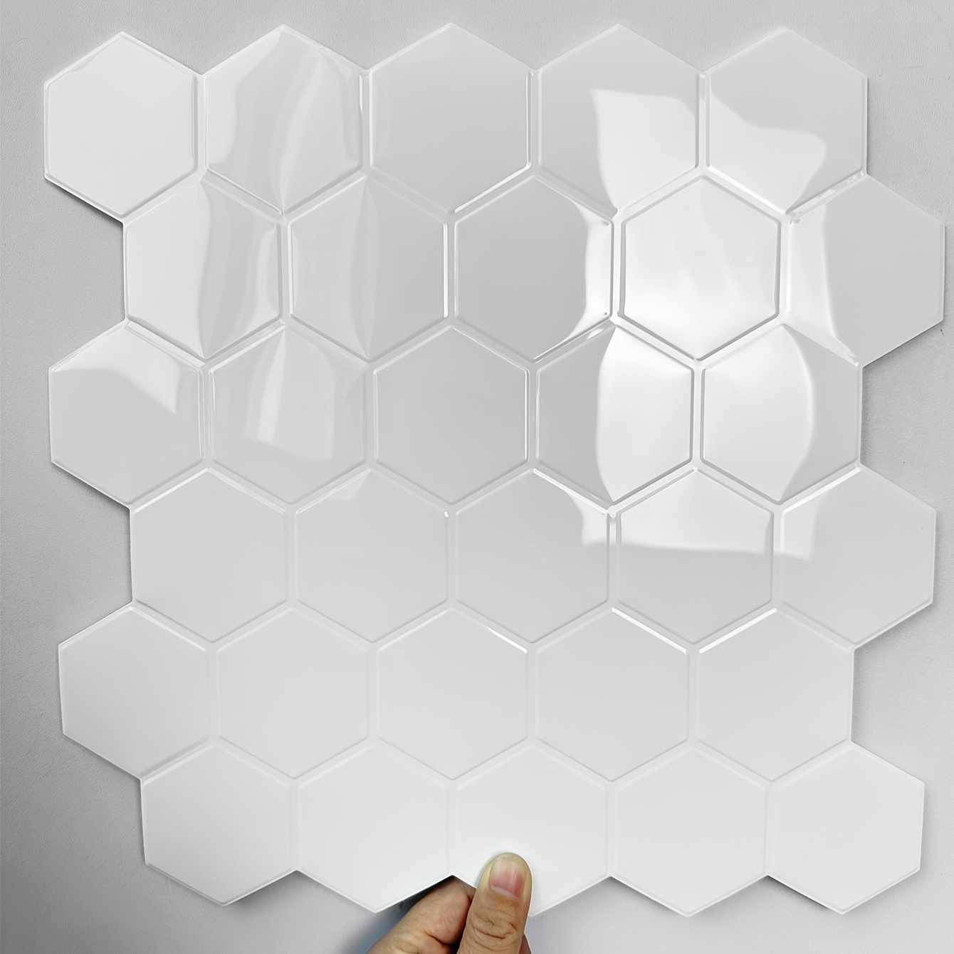 

Waldecoo 5- Self-adhesive Vinyl Hexagon Wall Tiles, Waterproof Kitchen Backsplash Decorative Stickers For Indoor Renovation