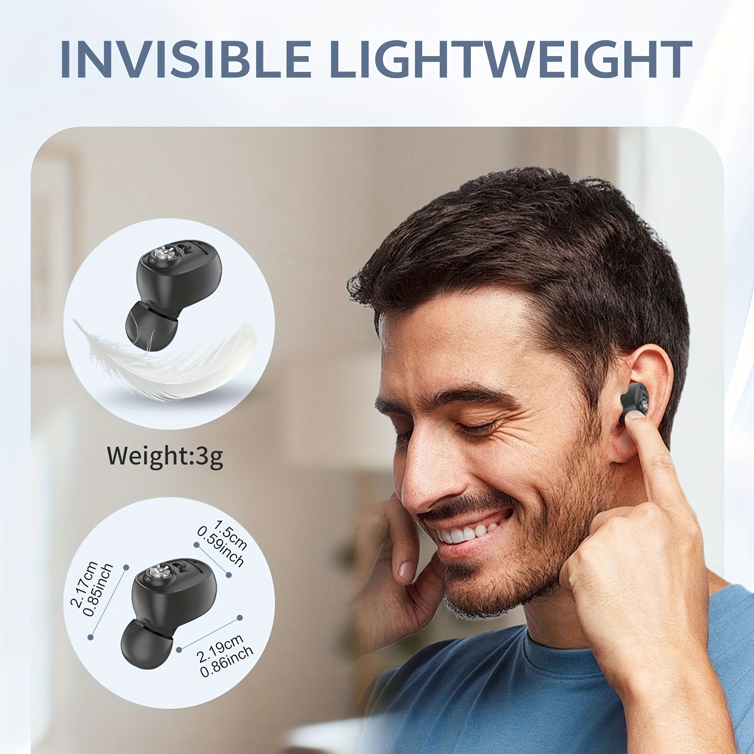 WEIYII Sound Amplifier Earphone Charging Box And High-performance Chip Hearing Amplifiers, USB Interface For Convenient Charging, Long Battery Life Lightweight And Comfortable Suitable For Meetings, Social Occasions, Daily Life - Image 2