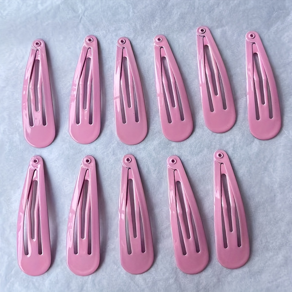 Image of 11pcs Pink Candy-colored Sweet And Hair Clips, Durable And Sturdy Clips, Used As Christmas Gifts, Suitable For Bangs And Loose Hair