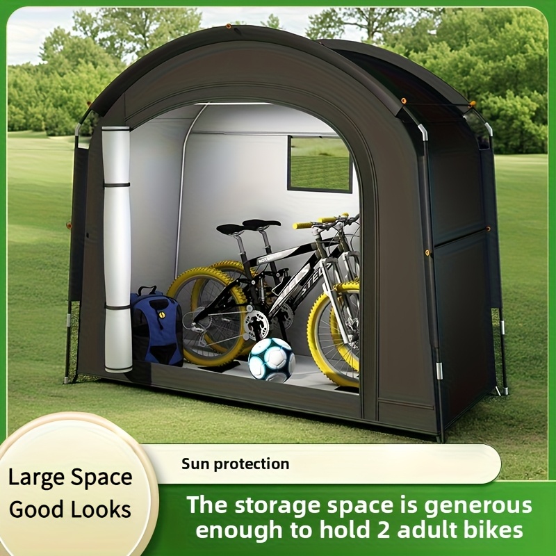 fits 2   cover extra large outdoor bike cover tent uv protected fits 2   portable foldable for garage garden storage   sunshade tent