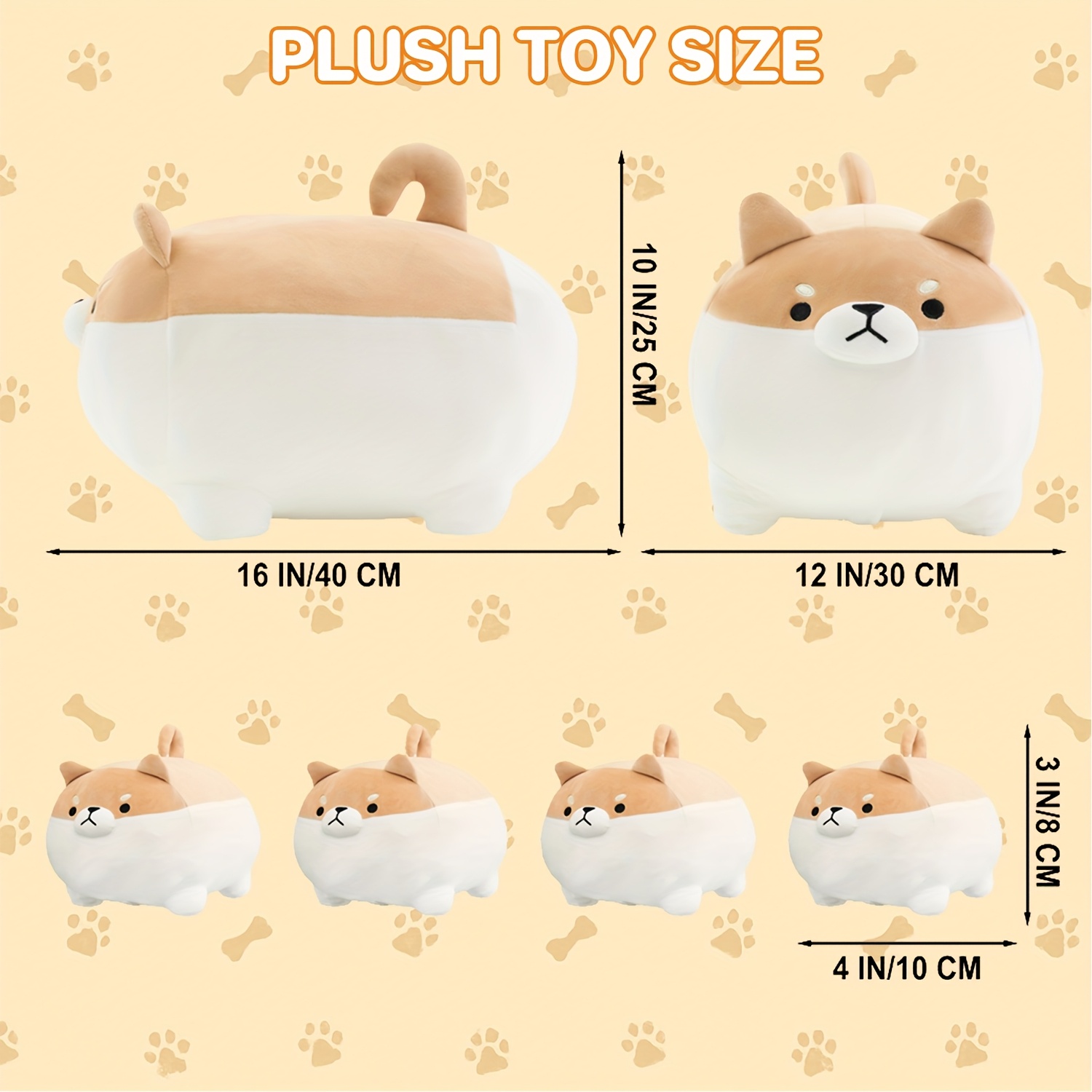 Cute Shiba Inu Plush Toy, Kawaii Soft Stuffed Dog Pillow for Kids And Adults, Squishy Animal Plushie for Home Decor, Cozy Throw Pillow, Adorable Birthday Gift for Girls And Boys