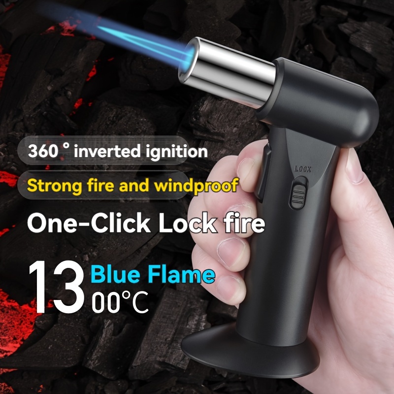 

Butane Torch, Kitchen Torch Cooking Torch With Safety Lock & Adjustable Flame For Cooking, Bbq, Baking, Brulee, Creme, Diy Soldering(butane Not Included)