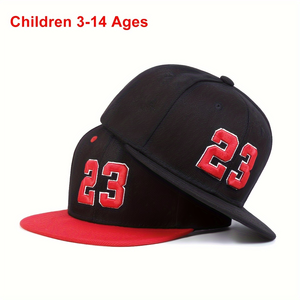 

1pc Boys 23 Embroidered Hip Hop Baseball Cap, Outdoor Adjustable Sun Protection Casual Hat, Spring Autumn/spring Summer Style, Travel Seaside Vacation