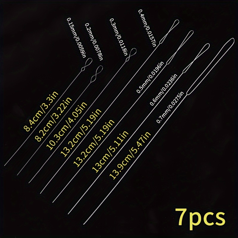 7pcs Beading Needle Set - Sizes Making Tools, Suitable For Handicrafts And Bead Jewelry Making