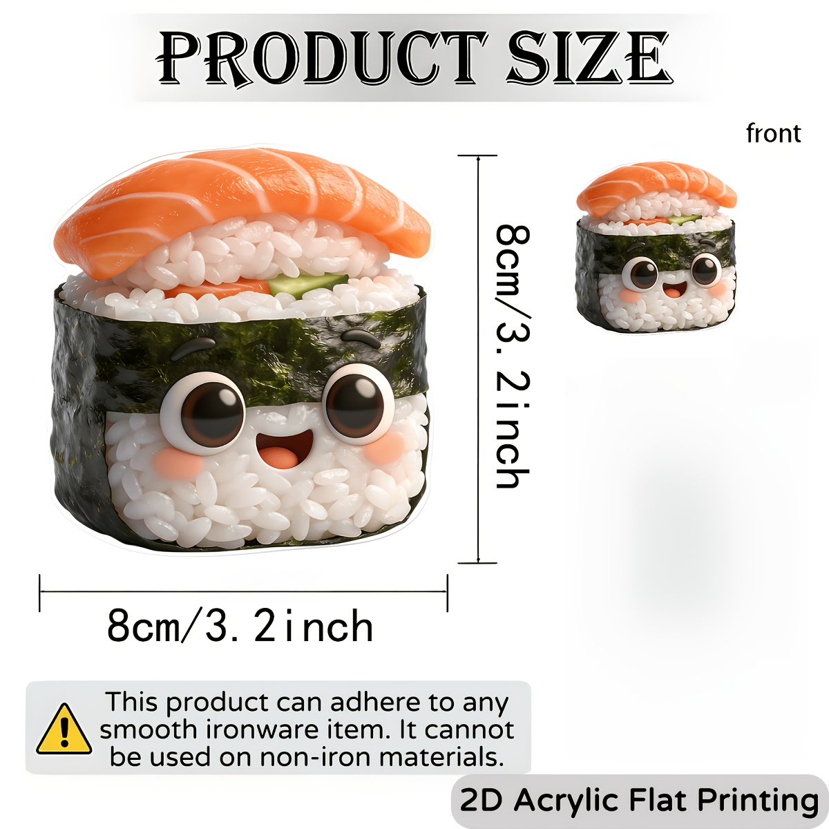 TEMU Aimant de réfrigérateur motif sushi , cadeau amusant pour les amateurs de nourriture, idéal pour décorer les réfrigérateurs, les boîtes aux