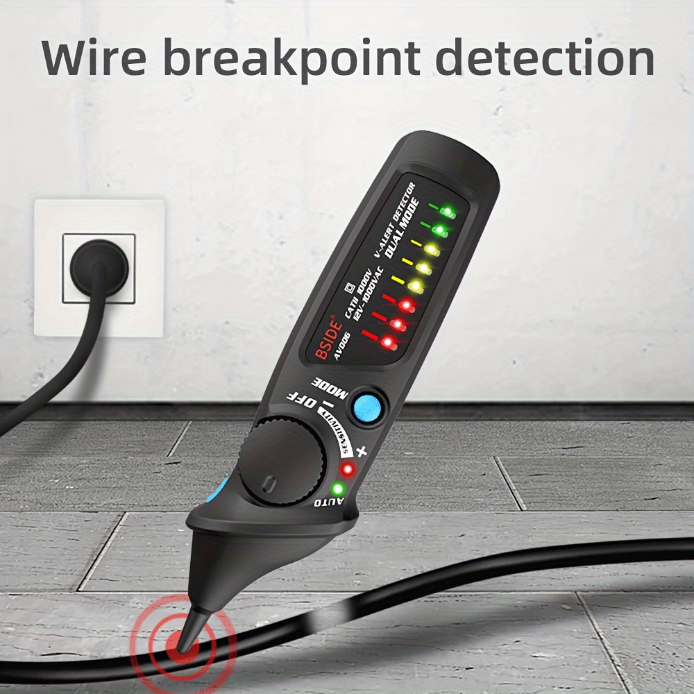 imagen del artículo   detector de voltaje sin   probador indicador lápiz de prueba inteligente profesional cable de  /alimentación punto de   medidor de   ncv