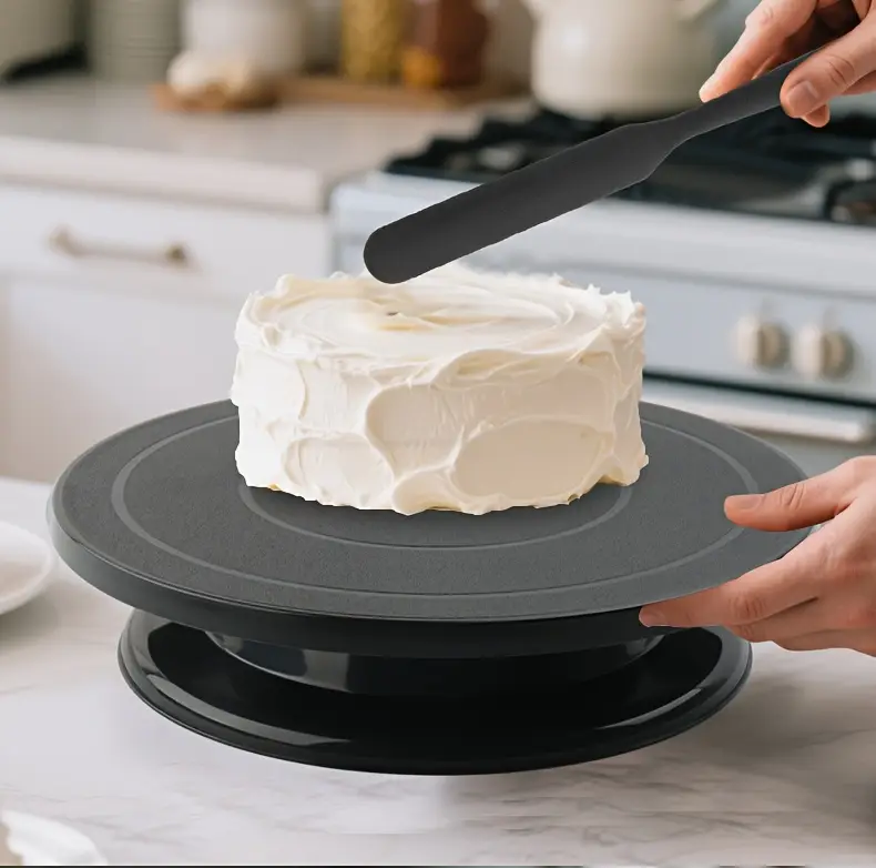 Enhance every Cake Design with the Home Piping Table Cake Turntable Specification Wheat