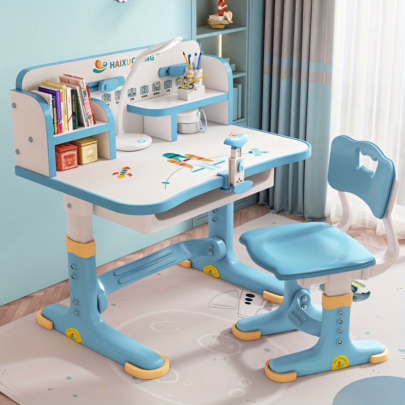 

1pc 19.09*29.72*39.76inch Children Study Table, Children's Bookshelf, Household Dining Studying Table Chair Set, For Children Home Kindergarten