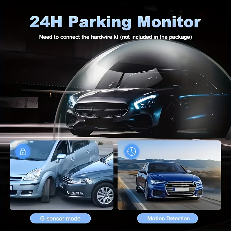 BCUOZ 1080P Dual Camera Dash Cam for Cars with IR Night Vision, Loop Recording, Wide Angle Lens & 3.16