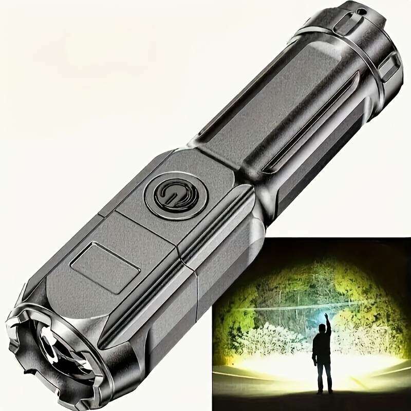 1pc Rechargeable LED Flashlight, Portable Mini Type-C Charging with 3 Modes