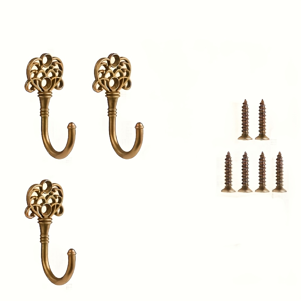 E-shop 9-teiliges Vintage Bronze Haken Set, Kreative Zinklegierung Wand- und Türhaken, Metall Garderoben für Badezimmer und Kleiderschränke - Geeignet