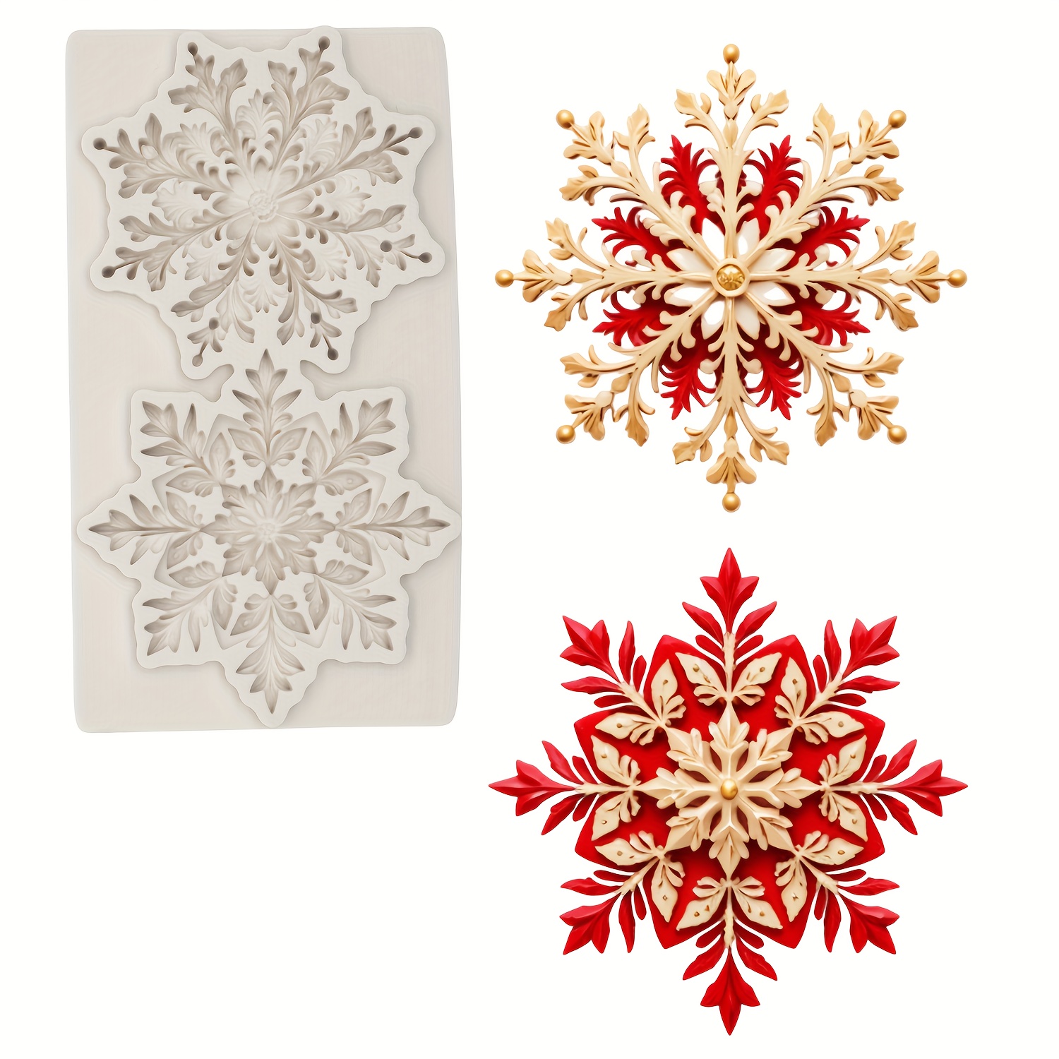 Snowflake Mold Silicone Mold, Christmas Decoration Tool, Mold, Chocolate Resin Mold, Baking Tool