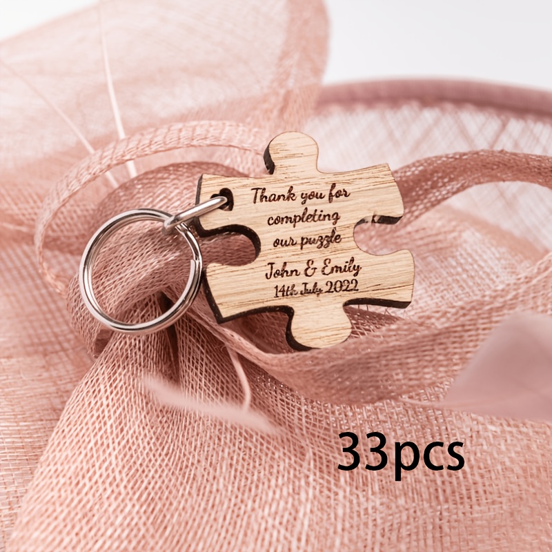TEMU Llavero Puzzle Personalizado | Regalos de Boda Personalizados | Regalos de Recuerdo Únicos para Invitados