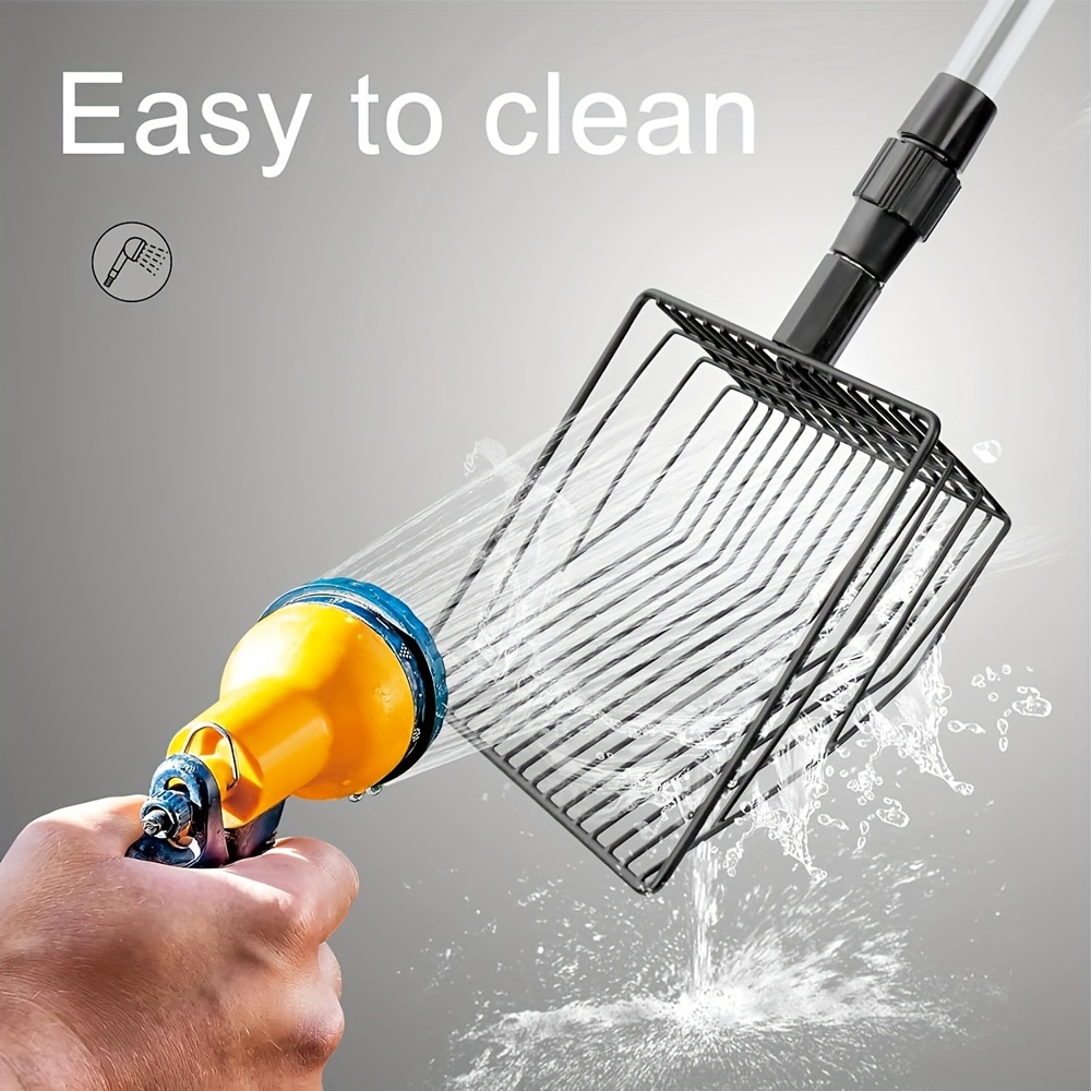 1pc, Adjustable Metal Chicken Manure Scooper, Non-Stick 3-in-1 Sifting Shovel Tool For Outdoor Chicken Coop Cleaning, Cleaning Supplies, Cleaning Tool details 4