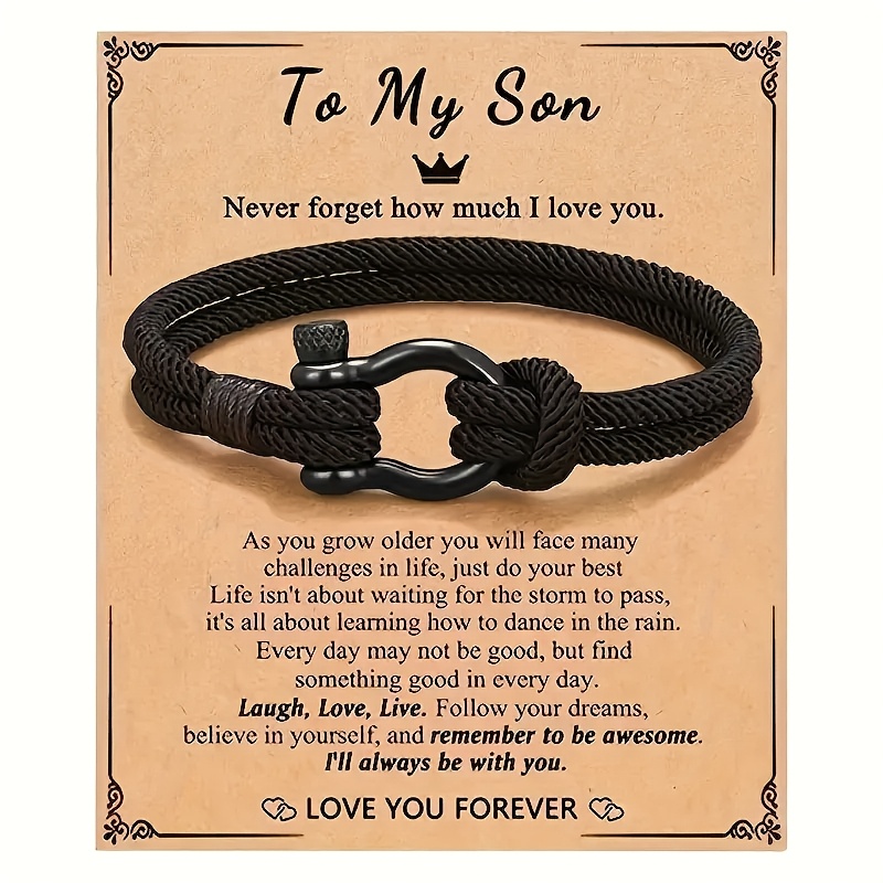 

Unique Engraved Love Quote Bracelet For Men - Perfect Gift With Messages, Ideal For Birthdays, Graduations & Holidays