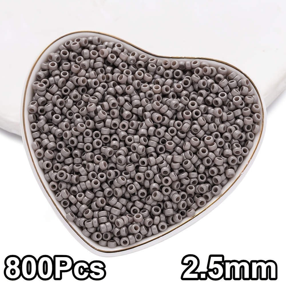 800pcs 2.5mm Multicolor Solid Color Glass Seed Beads