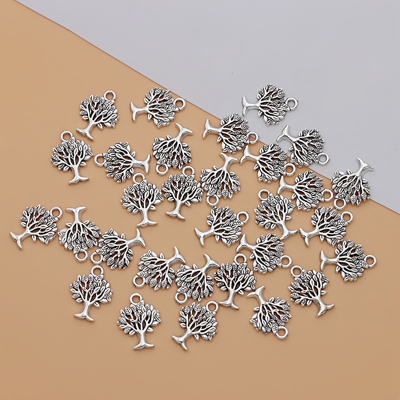 

30pcs Silvery , Zinc Alloy Pendants For - For Bracelets, Necklaces &