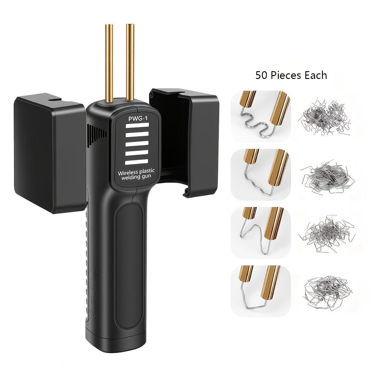 TEMU Kit saldatrice portatile per plastica da 300W e kit pistola ad con 200 spilli resistenti al calore �� Ferro da stiro in acciaio inossidabile, per
