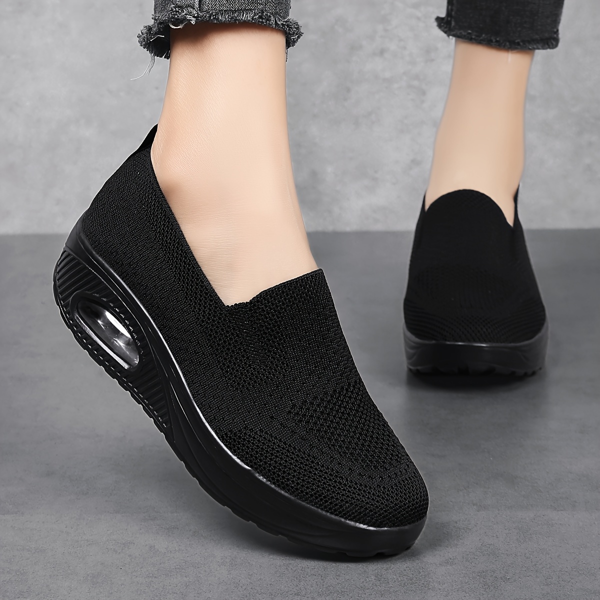 Premium Black Flexible Footwear