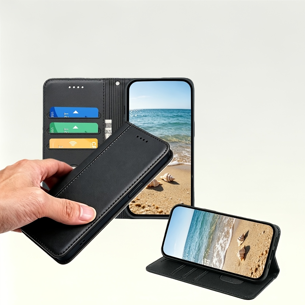 TEMU Phone Case - [for Iphone Phone Case] Compatible With For Iphone 17/17 Pro Max/17 Pro/17 Phone Flip Cover Case, Classic Wallet Shockproof
