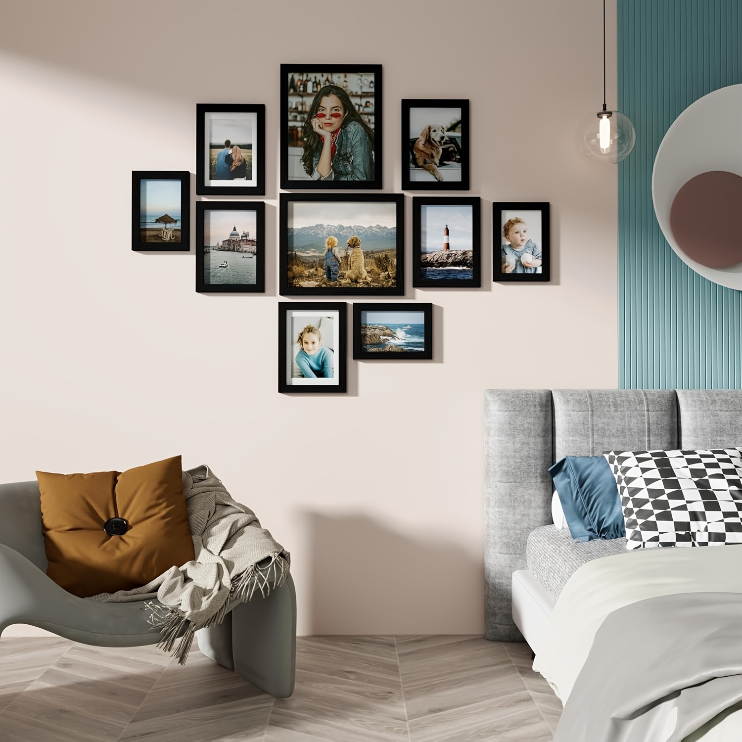 TEMU Set Of 10 Picture Frames For Wall Or Tabletop Decoration, Including Wall Frame Collection. This Multi-pack Features 2 8x10 Black Frames, 4 5x7