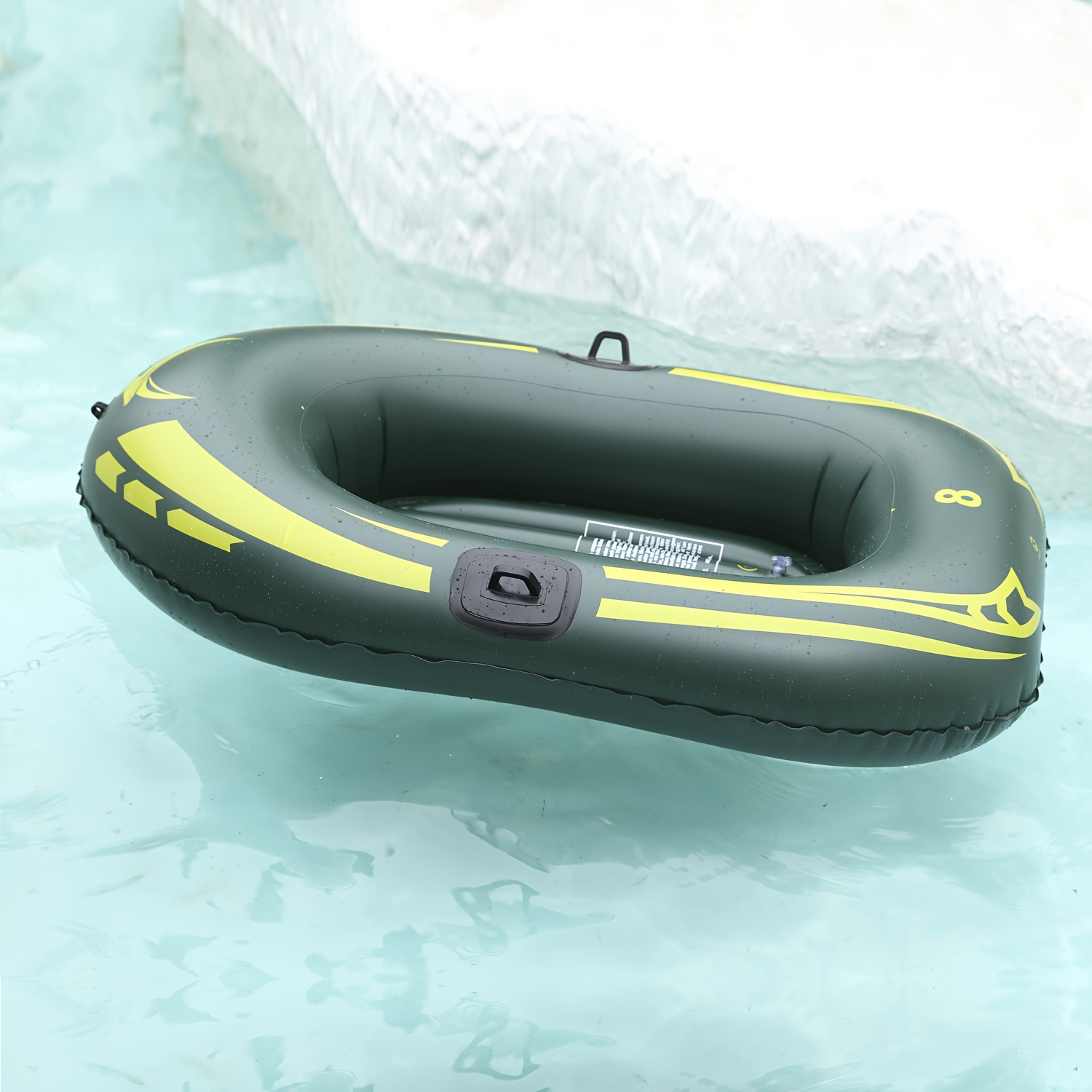 1pc inflatable boat single person leisure floating boat used for drifting swimming pool party details 2