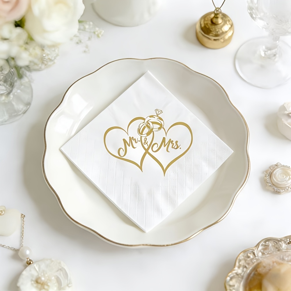 TEMU 100 pezzi/Set di tovaglioli da festa, tovaglioli dorati , carta per tovaglioli da 4,33 pollici x 4,33 pollici, carta per tovaglioli a forma di