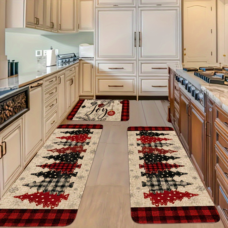 

2/3pcs Christmas Rug Set - Red & , , , For Decor