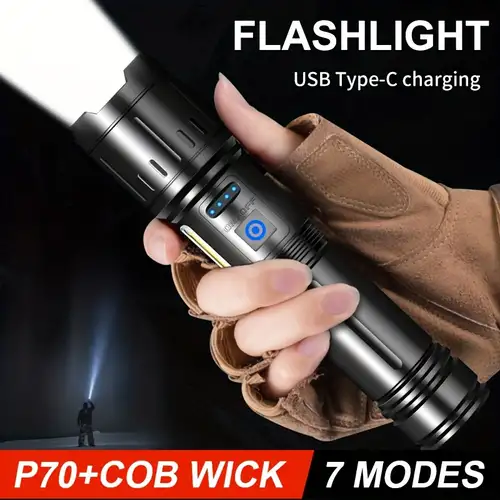 Xhp360 Led Flashlight Usb Rechargeable High Power Tactical Flashlights  Powerful Ipx6 Waterproof Torch - Sports & Outdoors - Temu