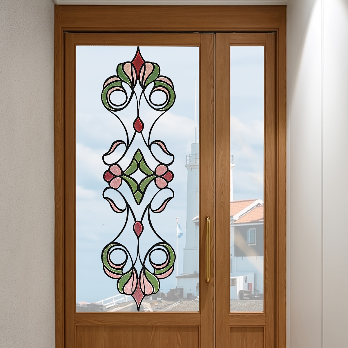 Removable Wall Stickers Featuring Stained Glass Window Art For Decorating Bedrooms, Living Rooms, And Doors