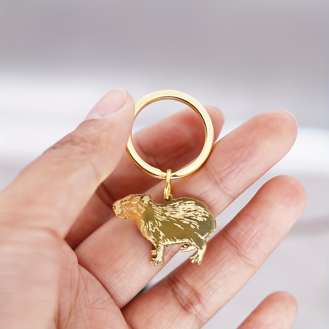 Creative Animal Capybara Keychain Rodent Capybara Bag Key Chain Accessories Car Women Men