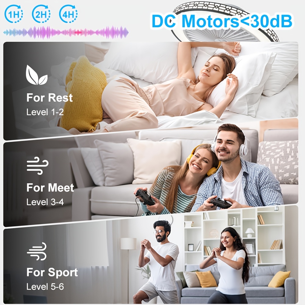 50cm Smart Ceiling Fan with Motorized Light Dimmer & Mosquito Killer