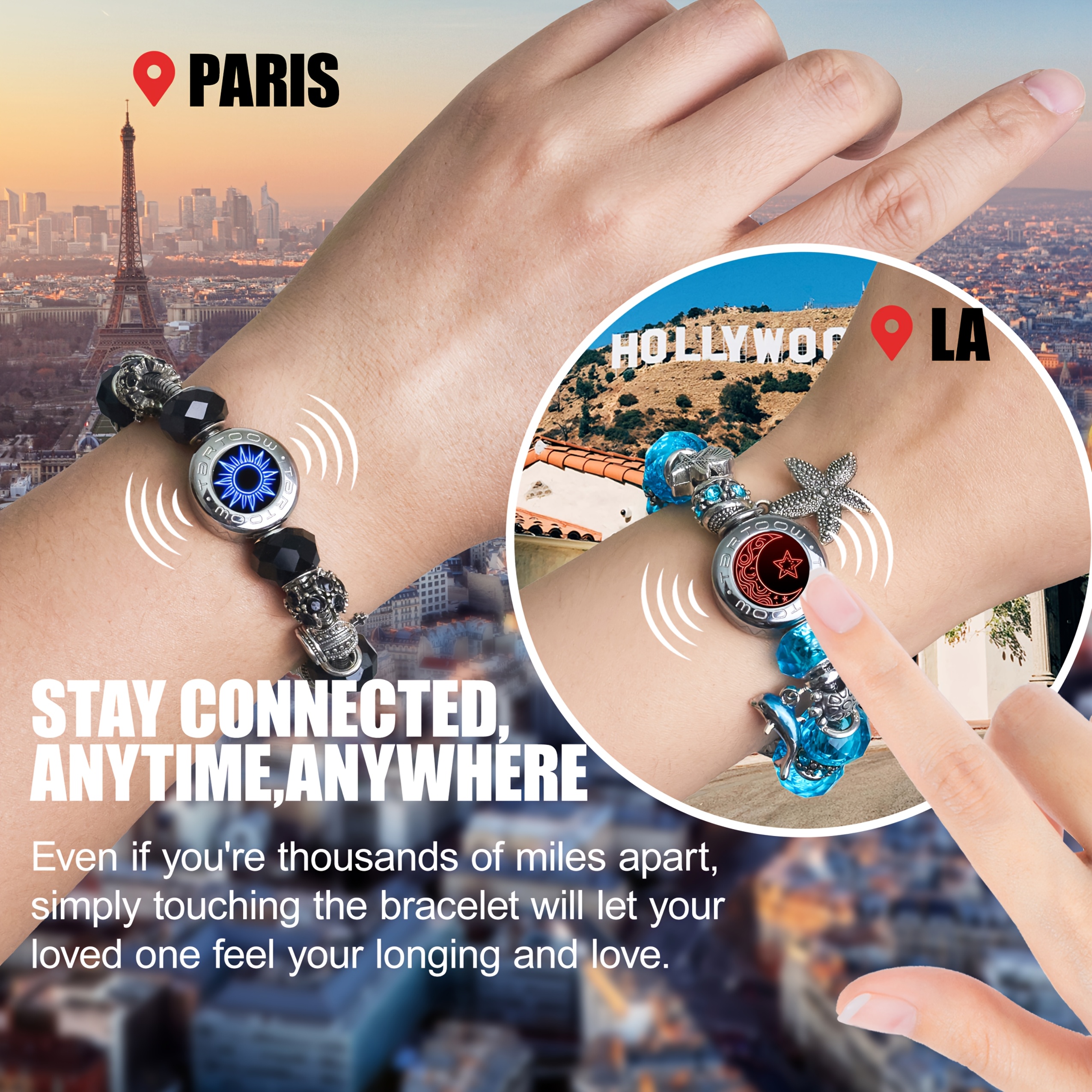 touch vibration bracelets long distance relationship