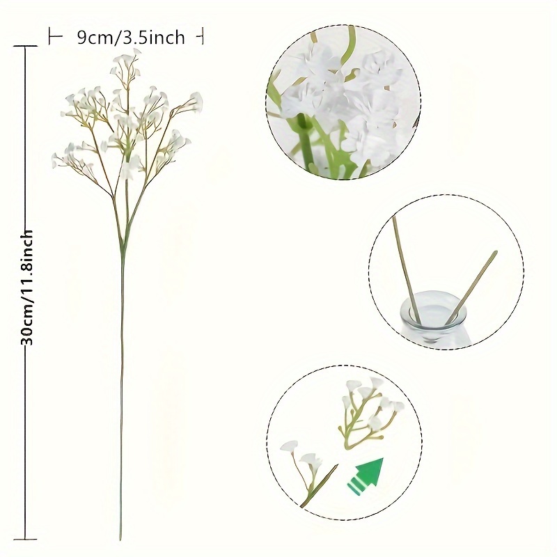 Artificial Baby's Breath Flowers Premium Oxidation - Temu