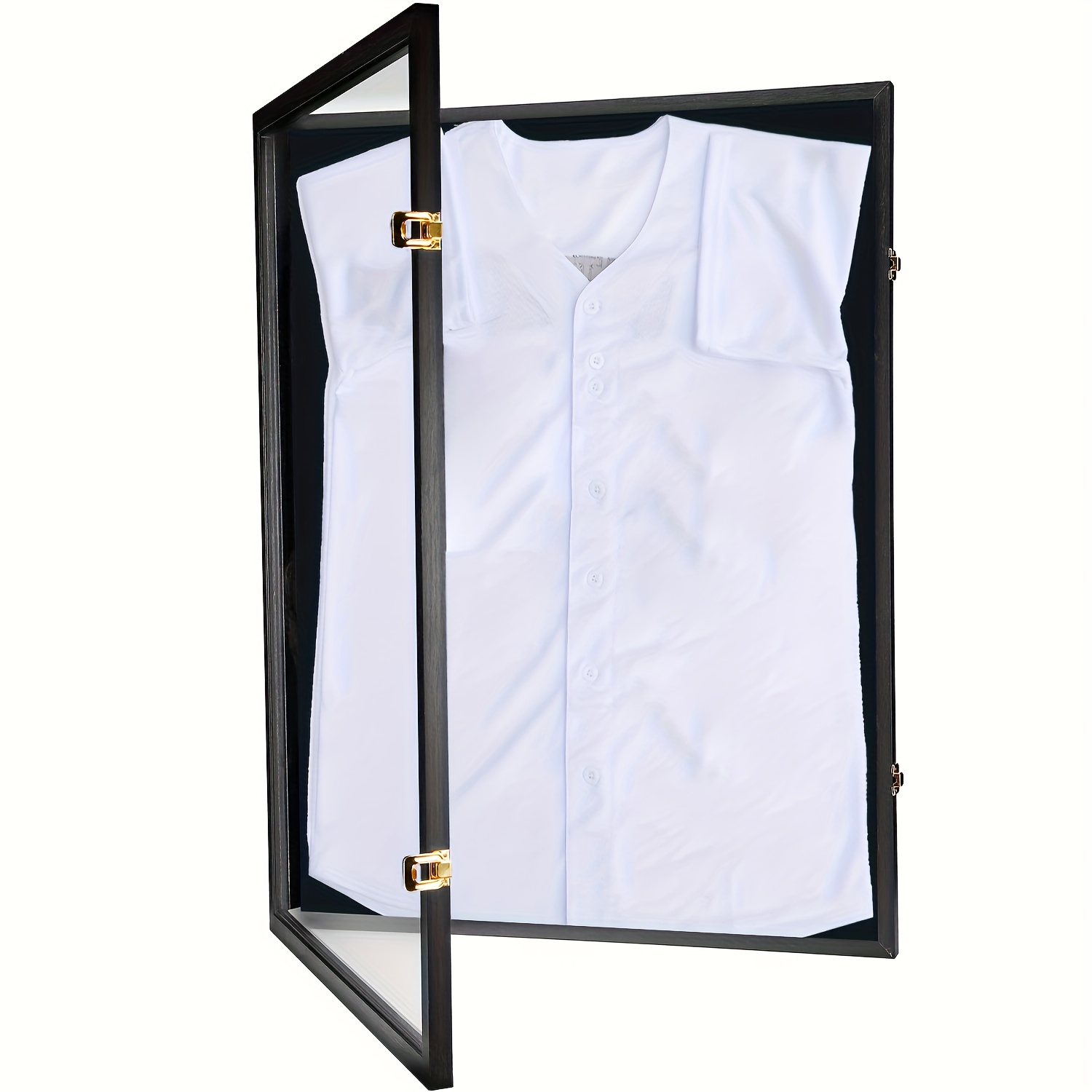 TEMU Jersey Display Frame Case Lockable, Large Shadow Box With 98% Uv Protection Acrylic And Hanger For Baseball Basketball Football Soccer And