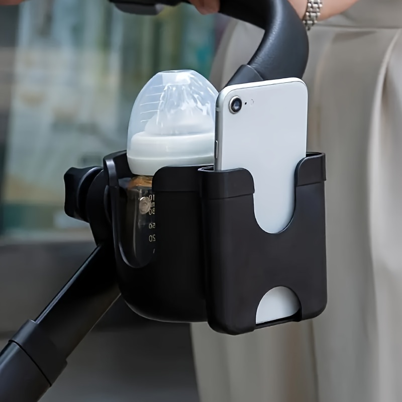 

2-in-1 Stroller & Bike Cup Holder With Phone Mount - Abs Drink Tray For ' Car Seats, Wh2, Accessories