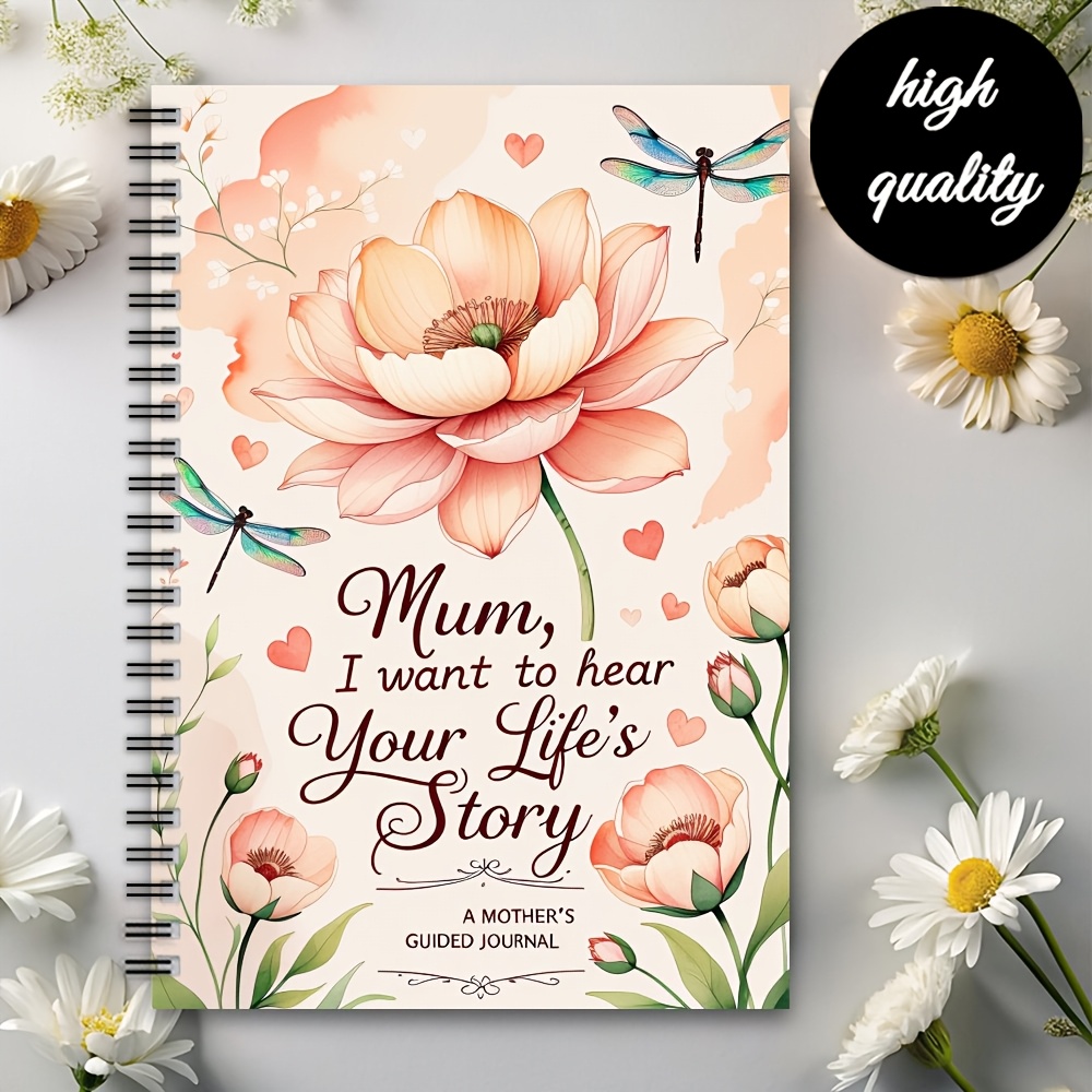 TEMU 1 Want To Spiral Notebook Today's Diary, Mother's Guidance Diary, Her Life And Love, A Meaningful Souvenir, His Journey And Memories, , Personal