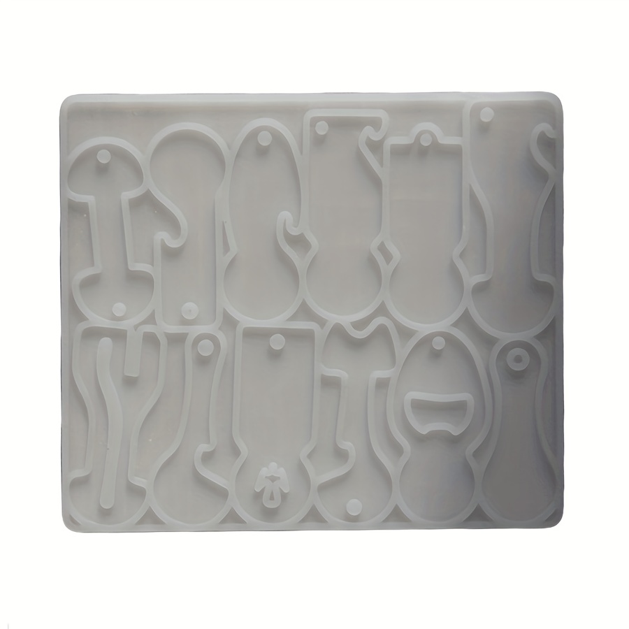 Image of Diy Shaped Supermarket Shopping Token Epoxy Molds / Multi-shape Keychain Pendant Mirror Silicone Molds For Resin Casting