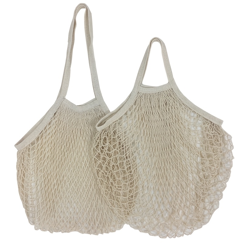   hellfarbige Mesh-Einkaufs  mit  ,   für Obst und wiederverwendbar