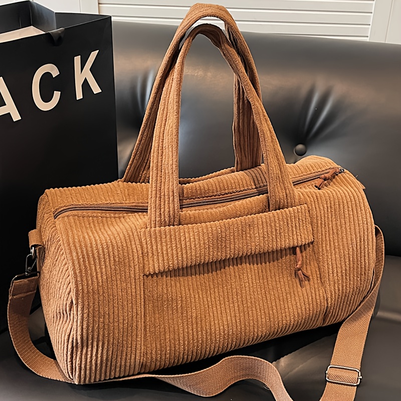 new corduroy solid color fashionable retro style crossbody  display picture 2