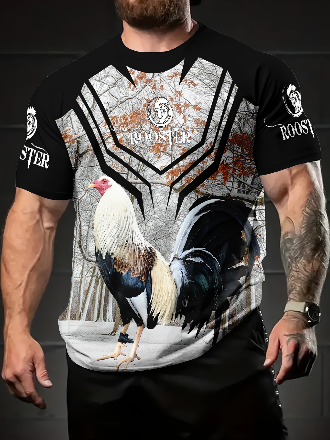 rooster shirt sold on Temu United States