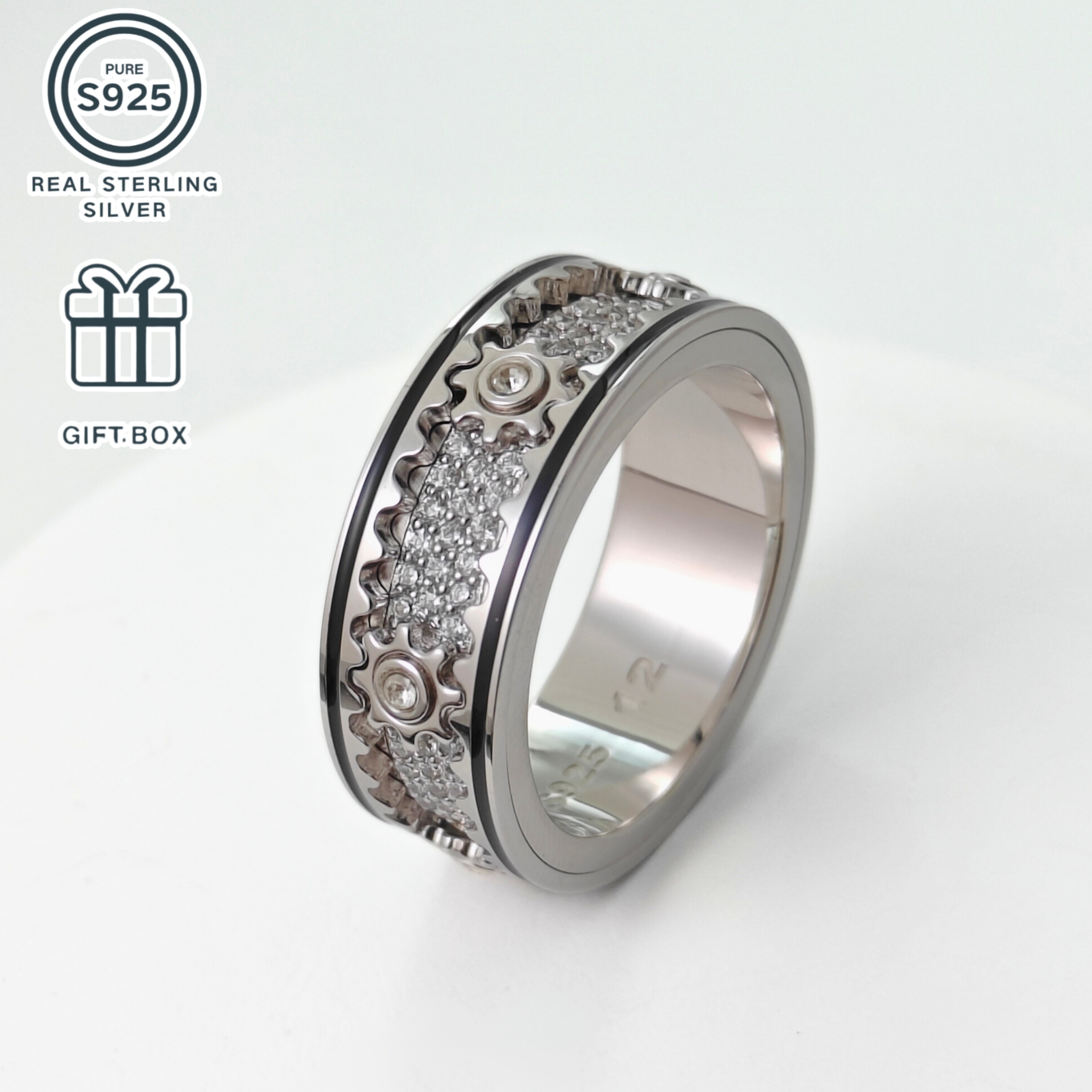 

S925 Silver Ring, Halloween Costume Accessory, A Luxurious And Personalized Gift For , Featuring A Simple And Elegant Design.