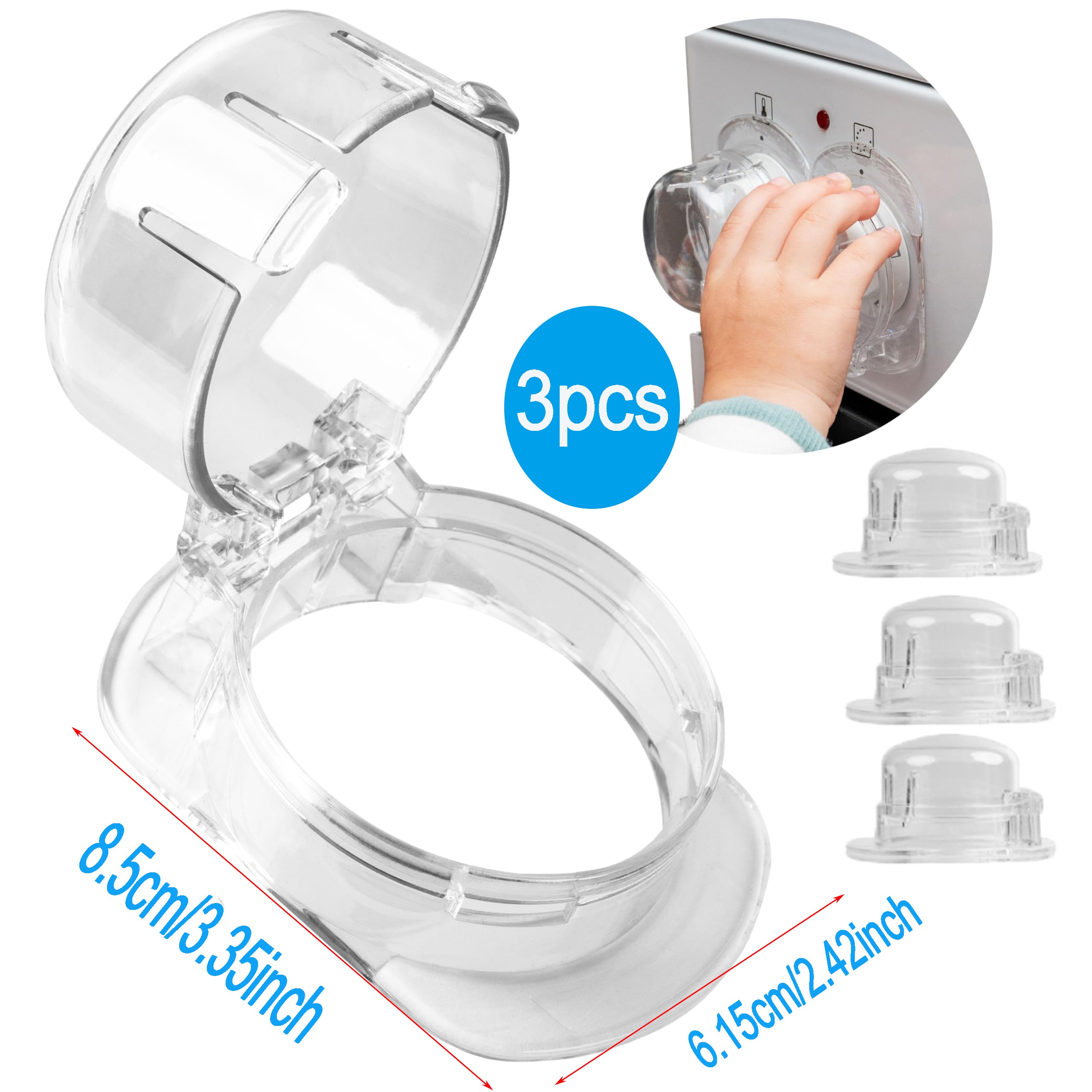Proof Stove Knob Covers, Upgraded Transparent Baby Safety Covers, Gas Stove Safety Accessories, Universal Size, Oil & Stain Resistant, Easy To Clean Christmas, Halloween, Christmas Eve Gifts