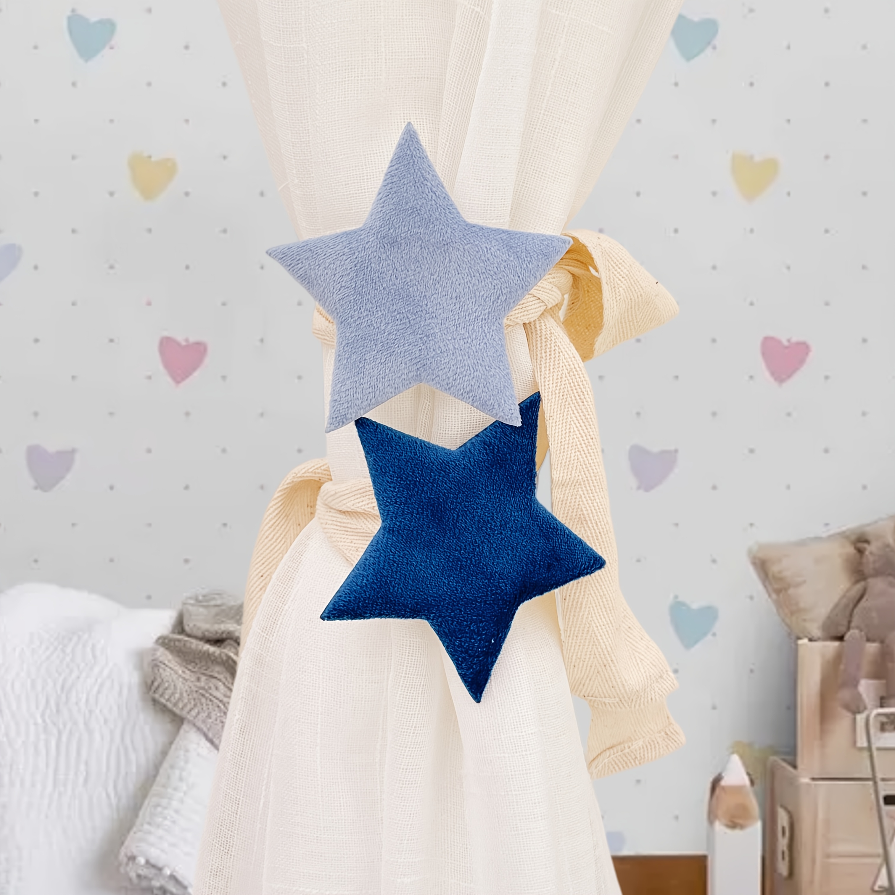 Big Star Curtains Tie-Back for Bedroom Drapes
