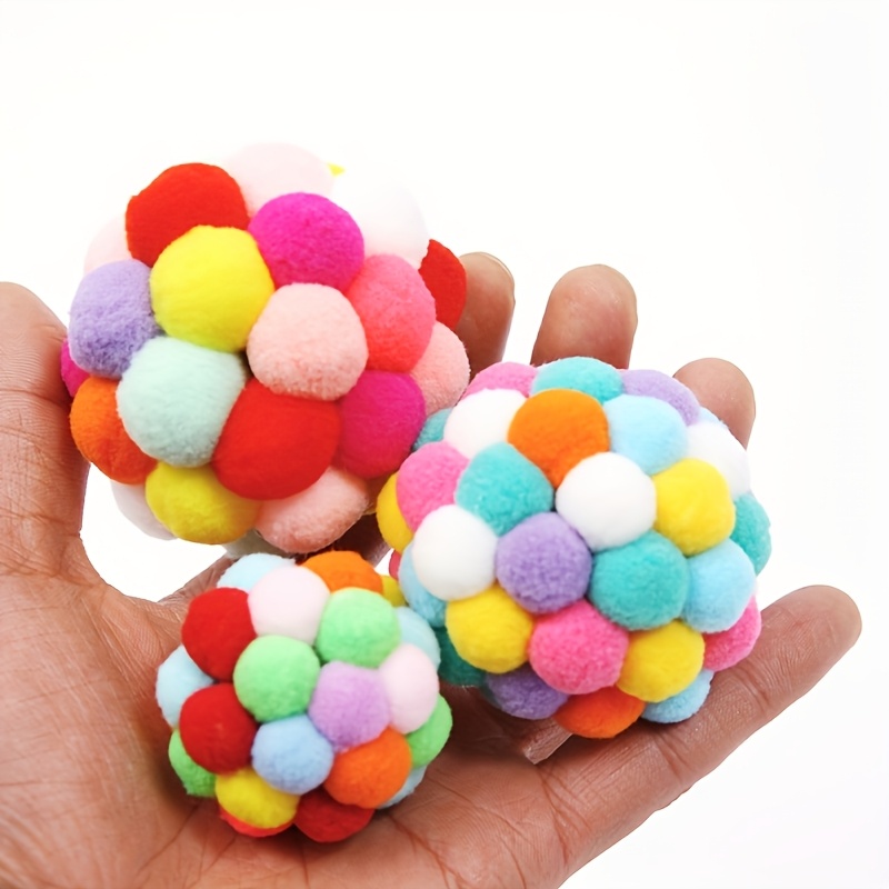 2pcs 5pcs cat ball toy pet elastic   self amusement   teething toy for indoor cats and kittens random color without battery Product details 4